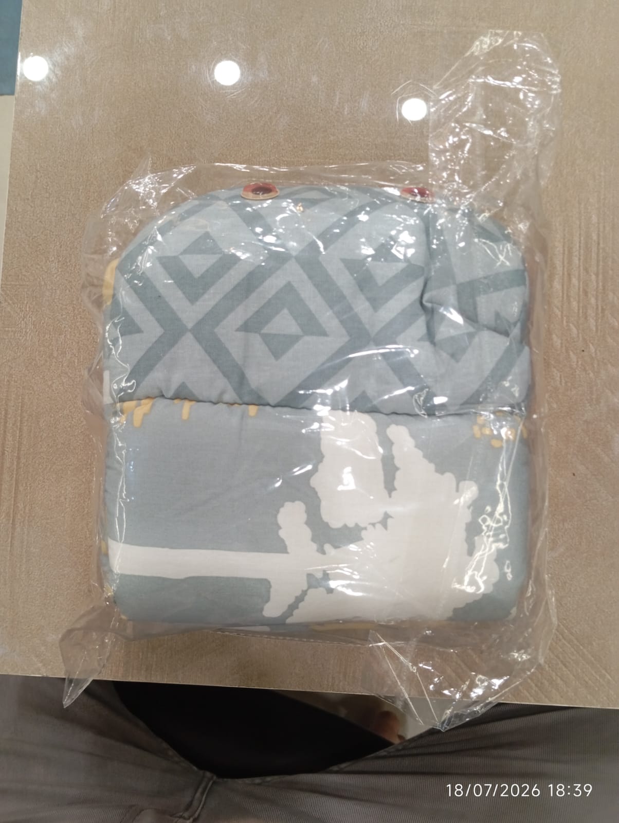 Baby Pillow - Blue Checks