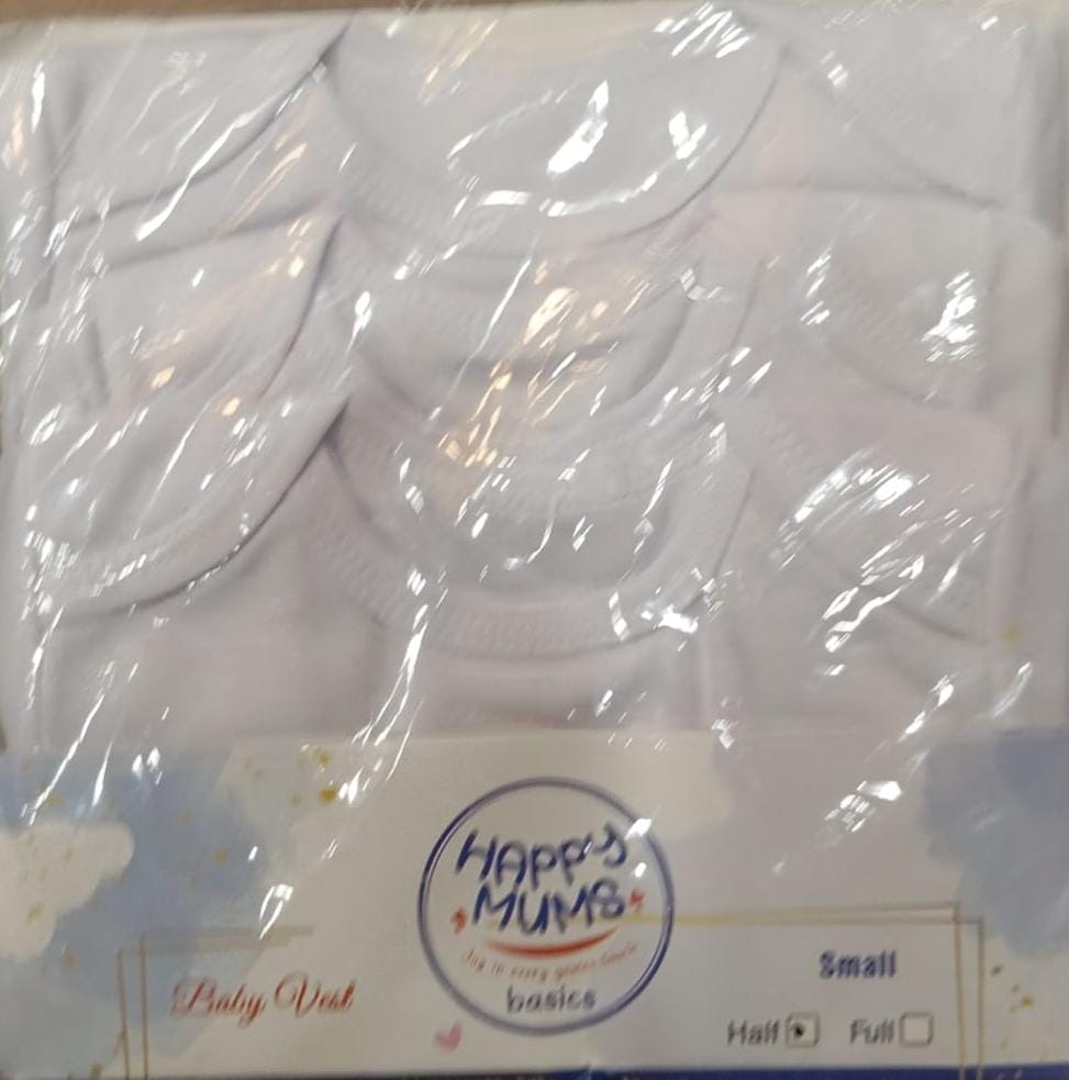 White Baby Vest Set