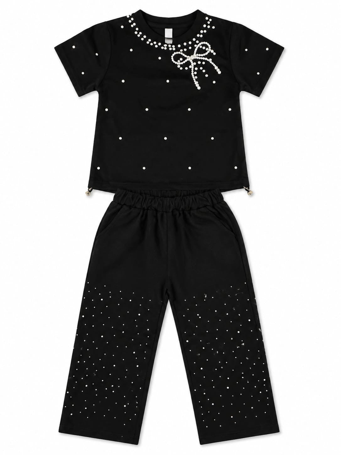 Pearls Bow Girl Set