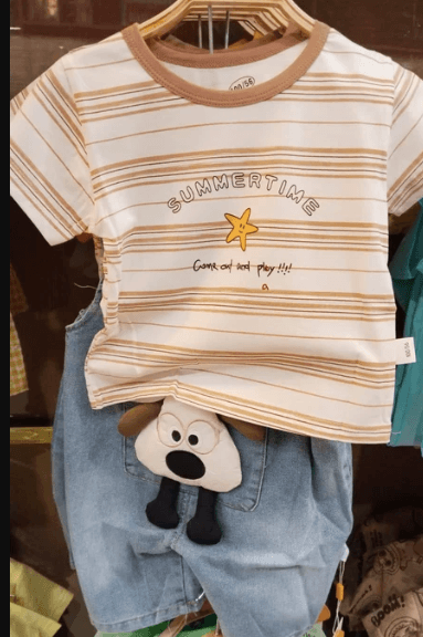Boys summer Smart Dungaree Set