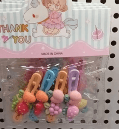 Multi Fruits Hair Pins Set