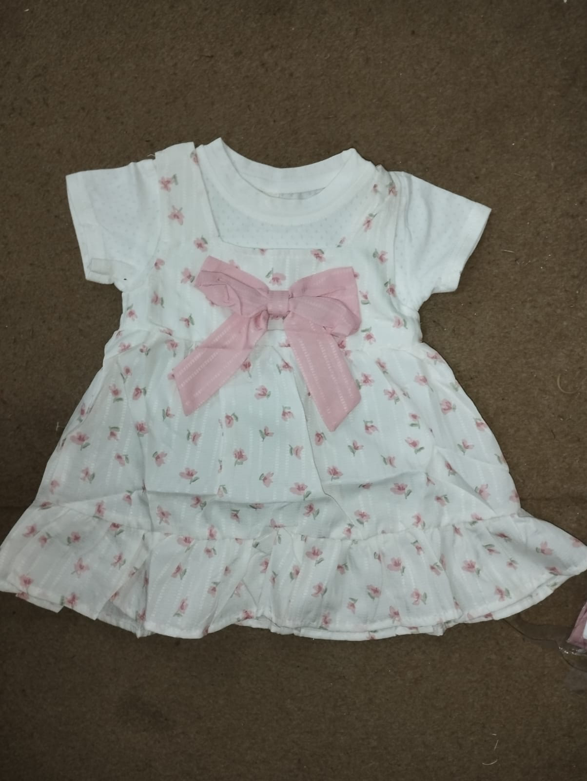 Bow Style Frock With Inner Shirt
