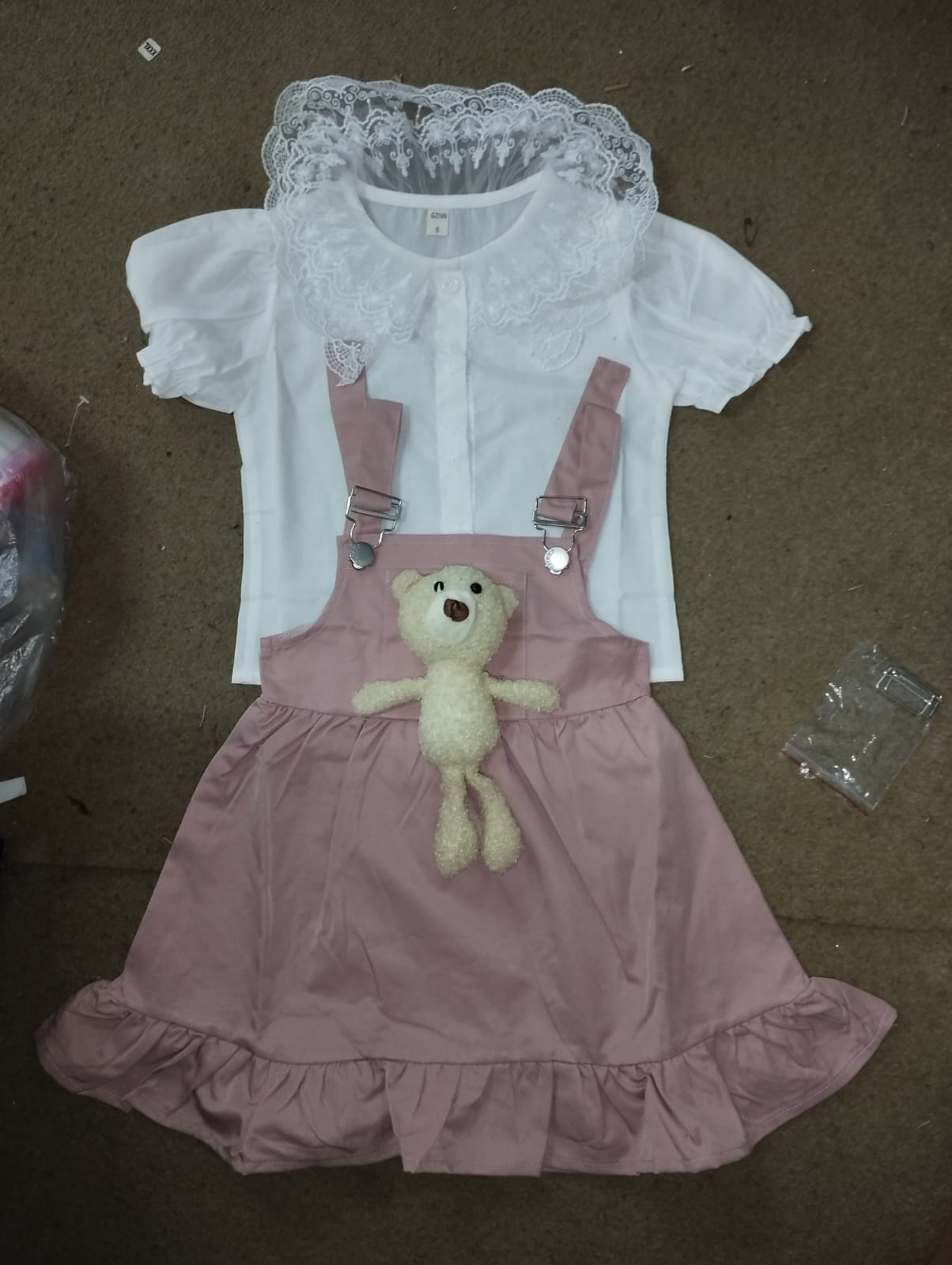 Teady Bear Galace Frock with Frill Shirt