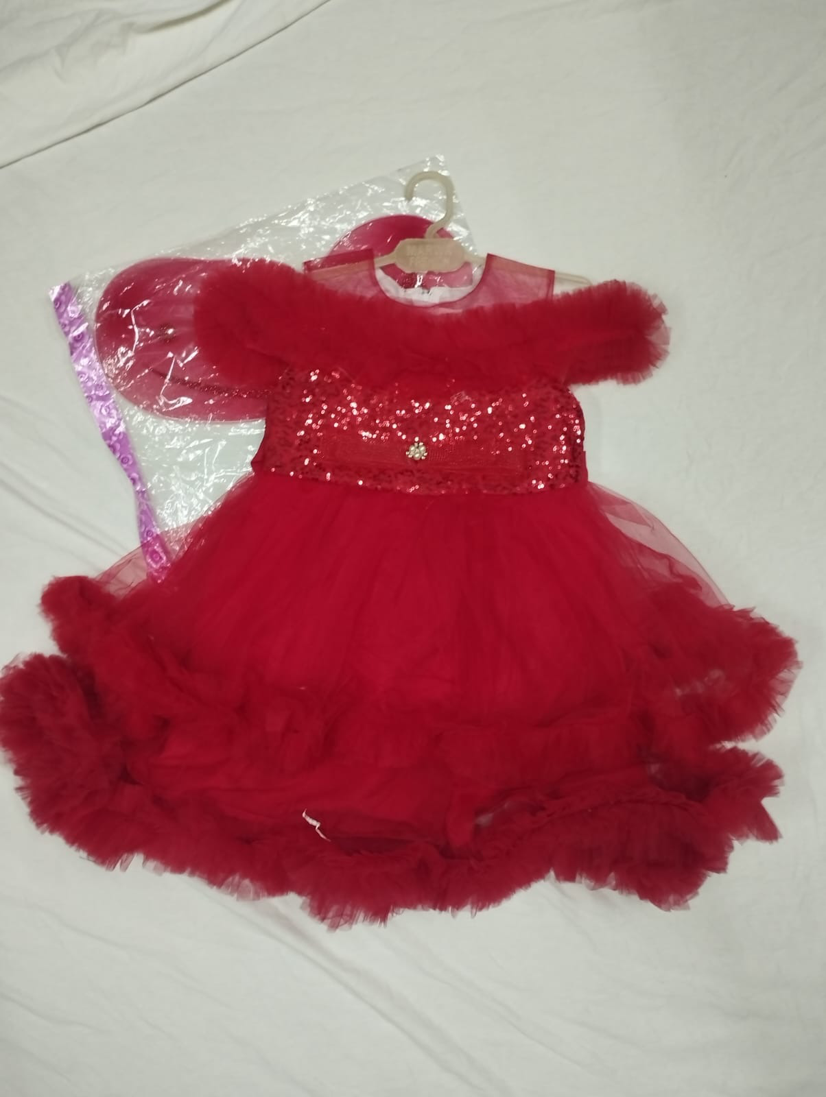 Princess Fairy Red Frock With Wings