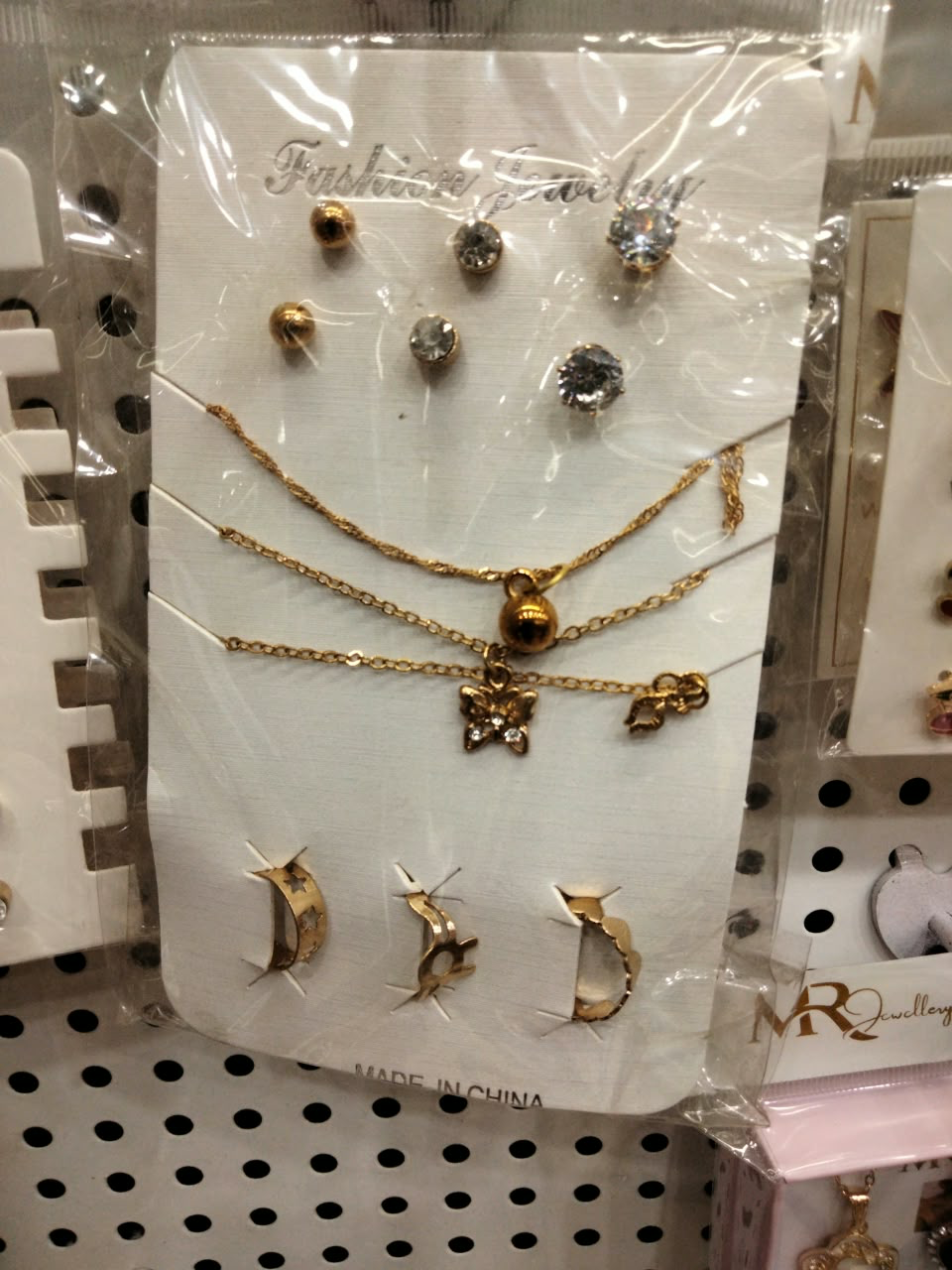 Tops Necklace and Ring Jewelry Set