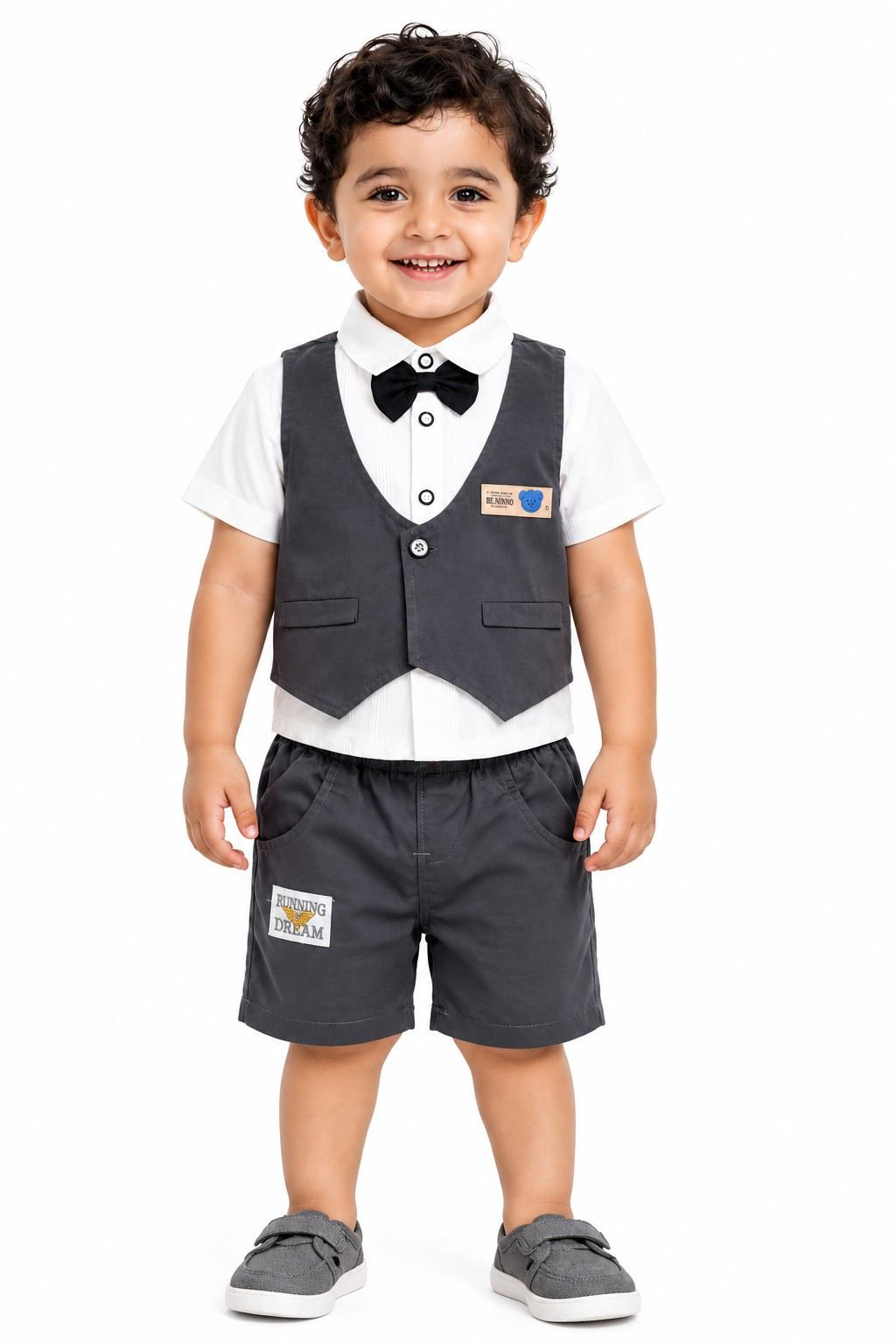 Rights Dream Bow Boys Casual Shirt With Short