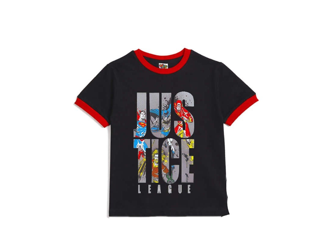 JUSTISE League Print Tee & Trouser - Black