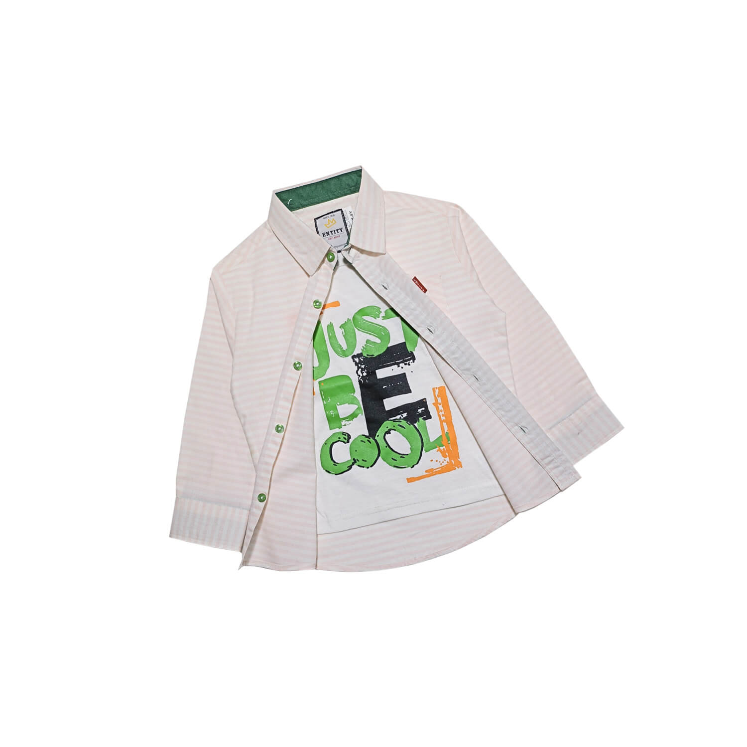 Just Be Cool Twofer Casual Shirt - Peach