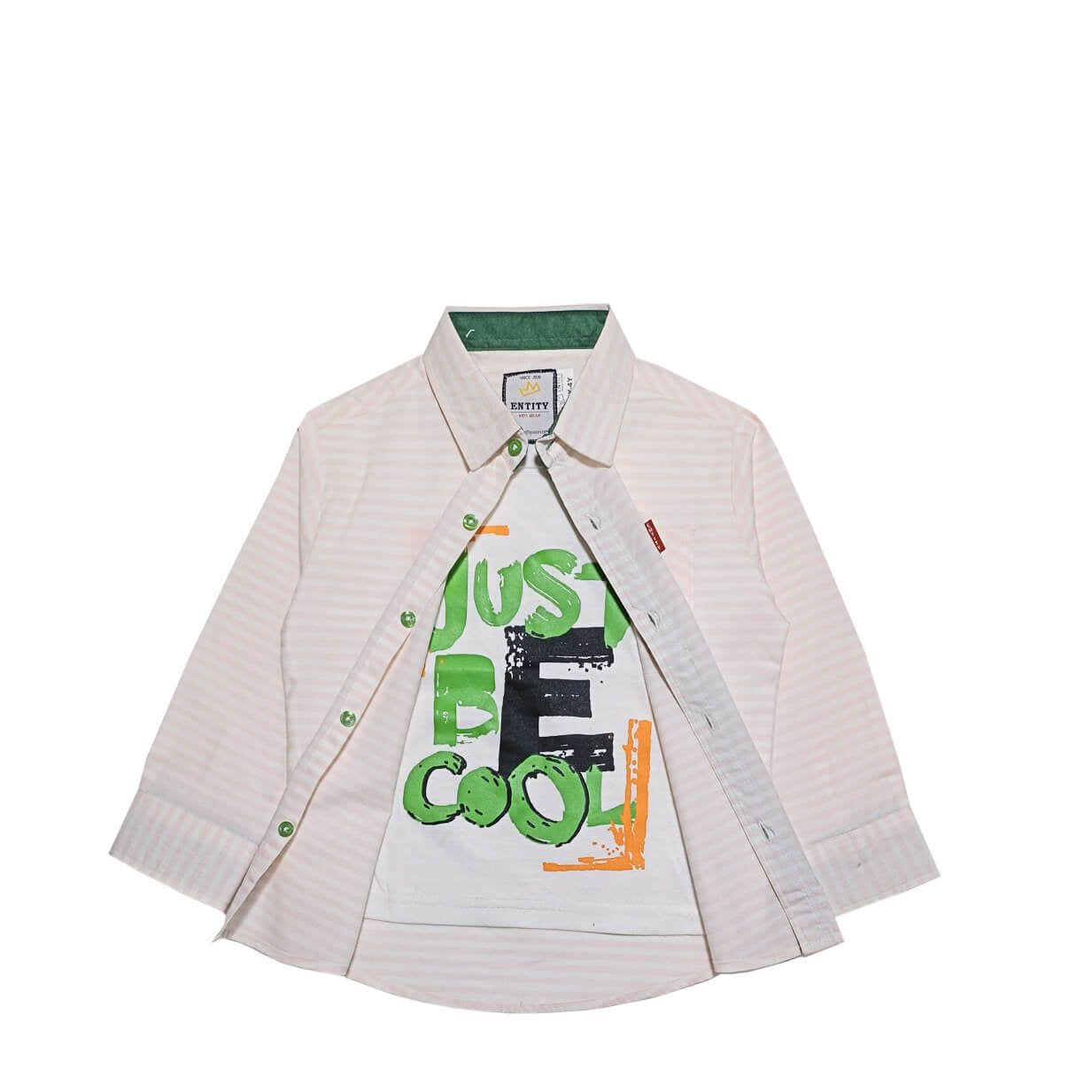 Just Be Cool Twofer Casual Shirt - Peach