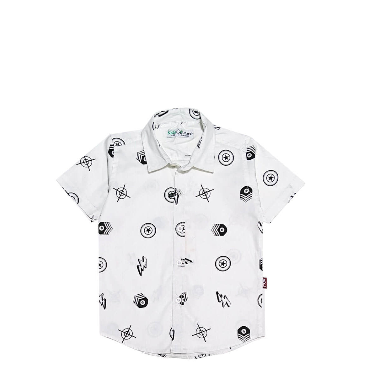 KC Captain America Badge Casual Shirt -White