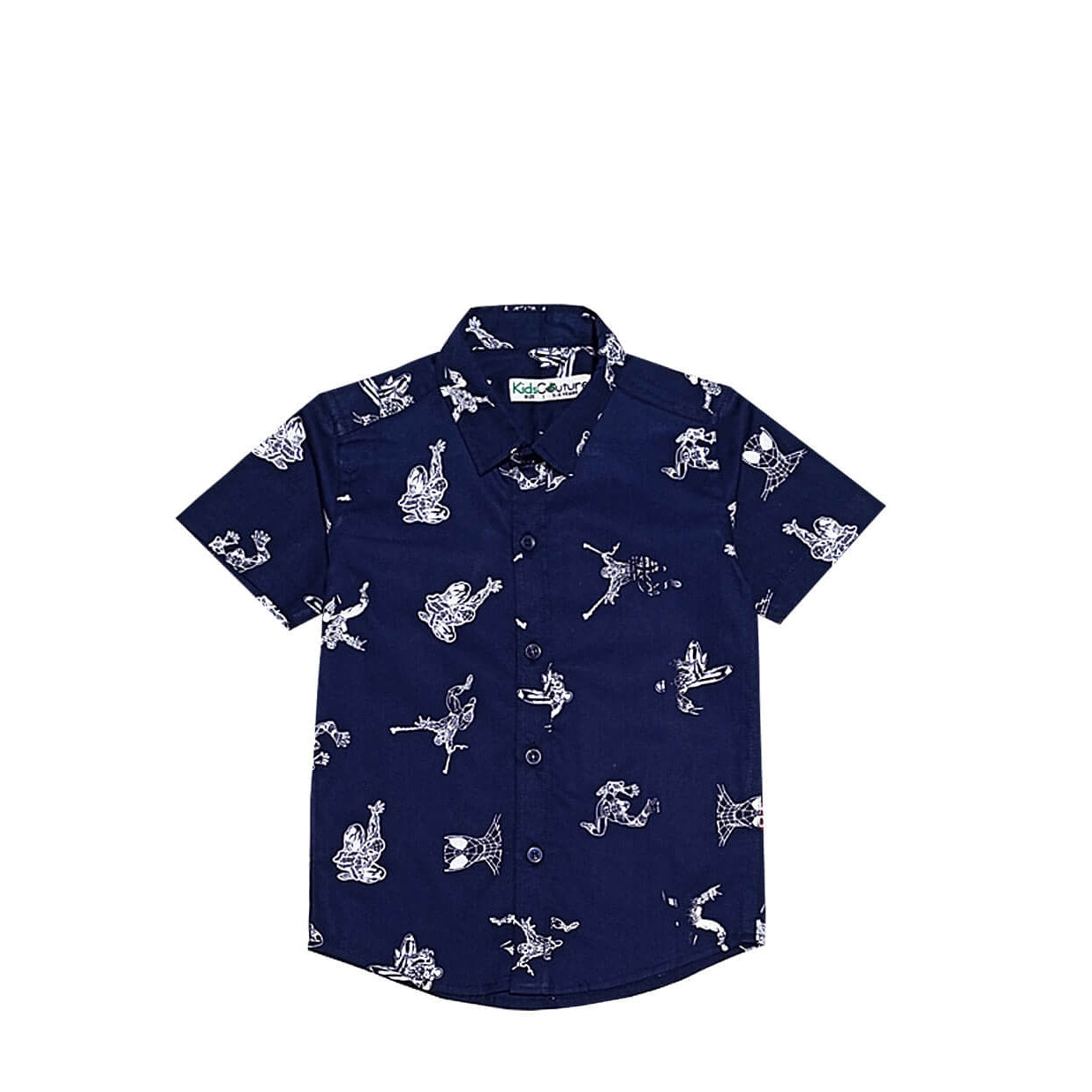 KC Spiderman in Action Casual Navy Blue with Multi Pockets Cargo Baggy Denim Pant