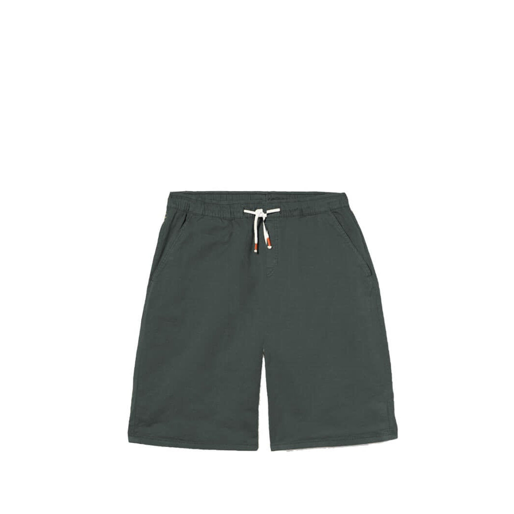 Kids Cargo Twill Cotton Shorts -Hunter Green