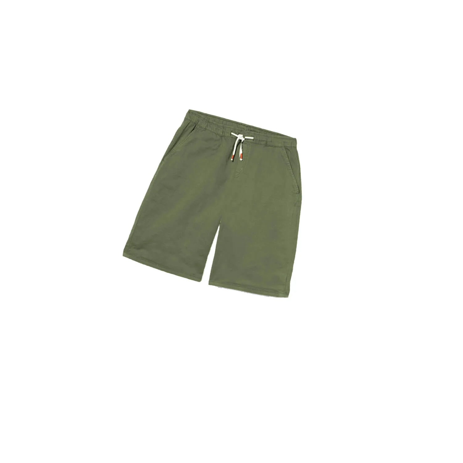 Kids Cargo Twill Cotton Shorts -Olive Green