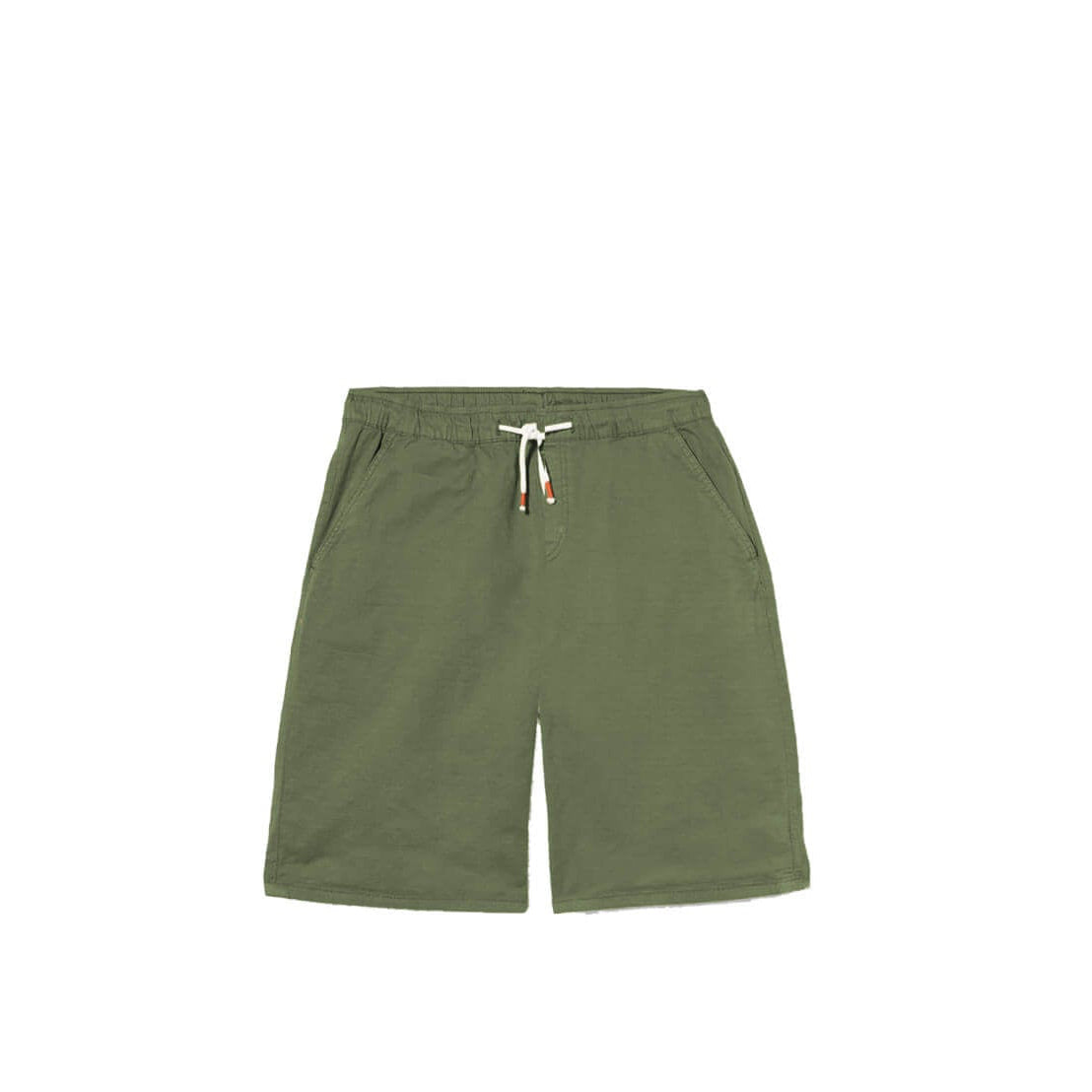 Kids Cargo Twill Cotton Shorts -Olive Green