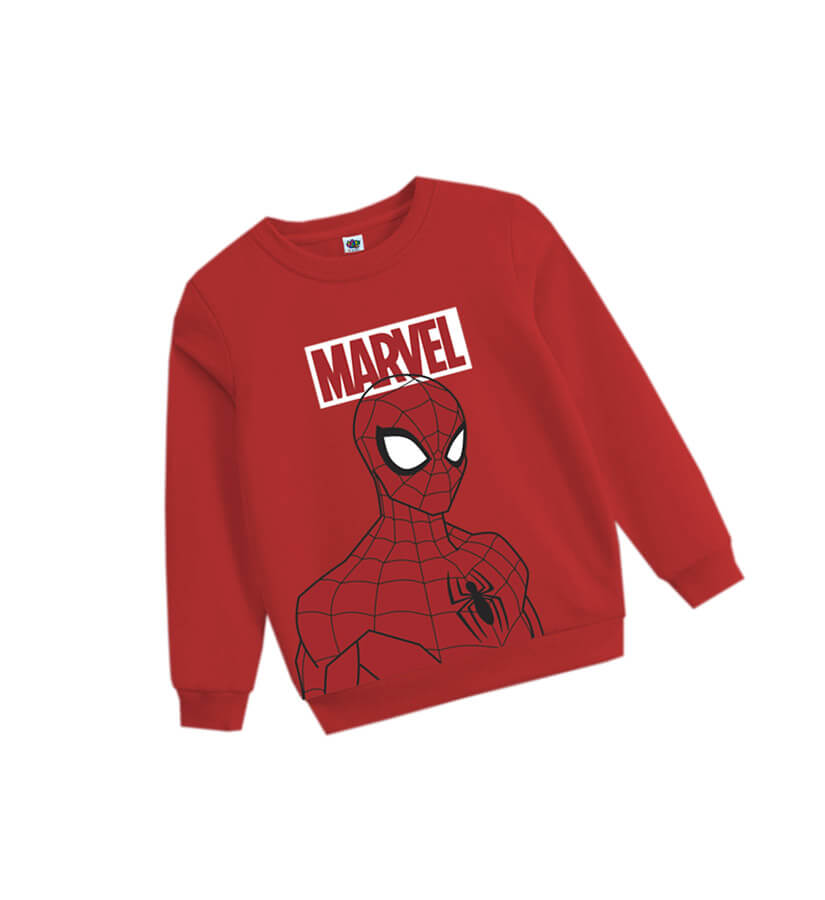 Kids Charactor Fashion Fleece Sweatshirt - Red
