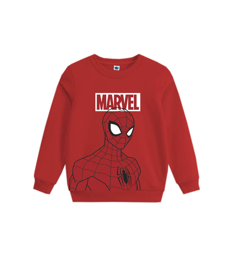 Kids Charactor Fashion Fleece Sweatshirt - Red