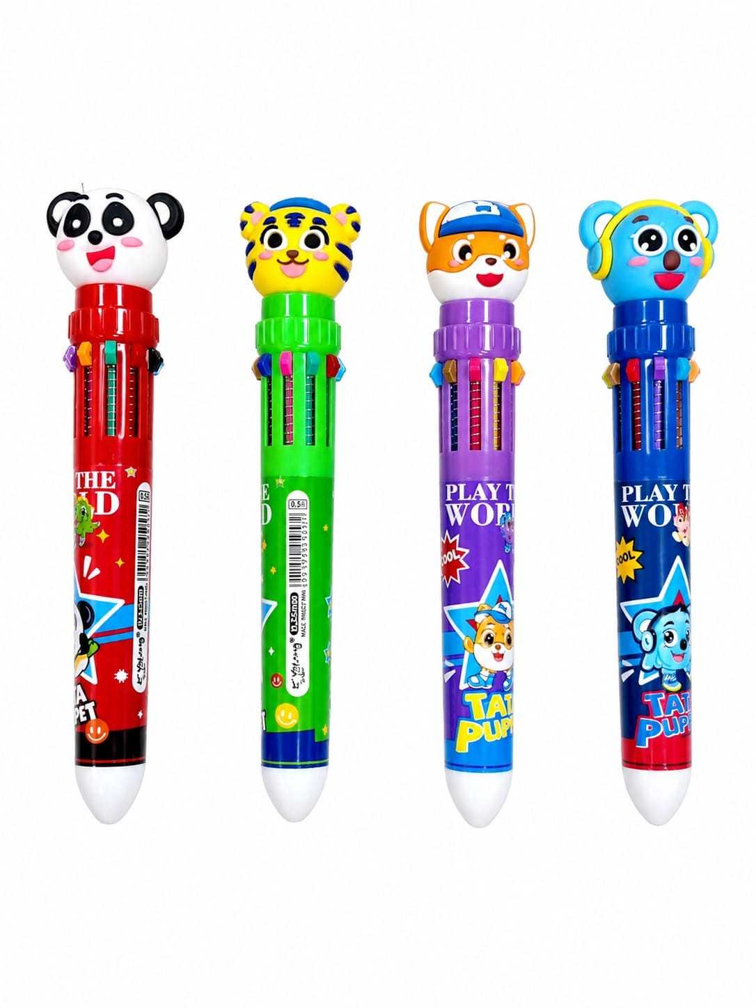 Kids Cartoon Multi-Color 10-in-1 Ballpoint Pen