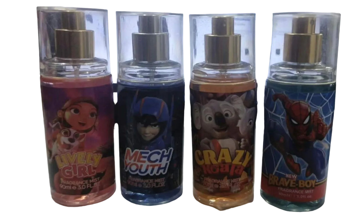 Kids Character Body Mist & Perfume 4-Piece Set