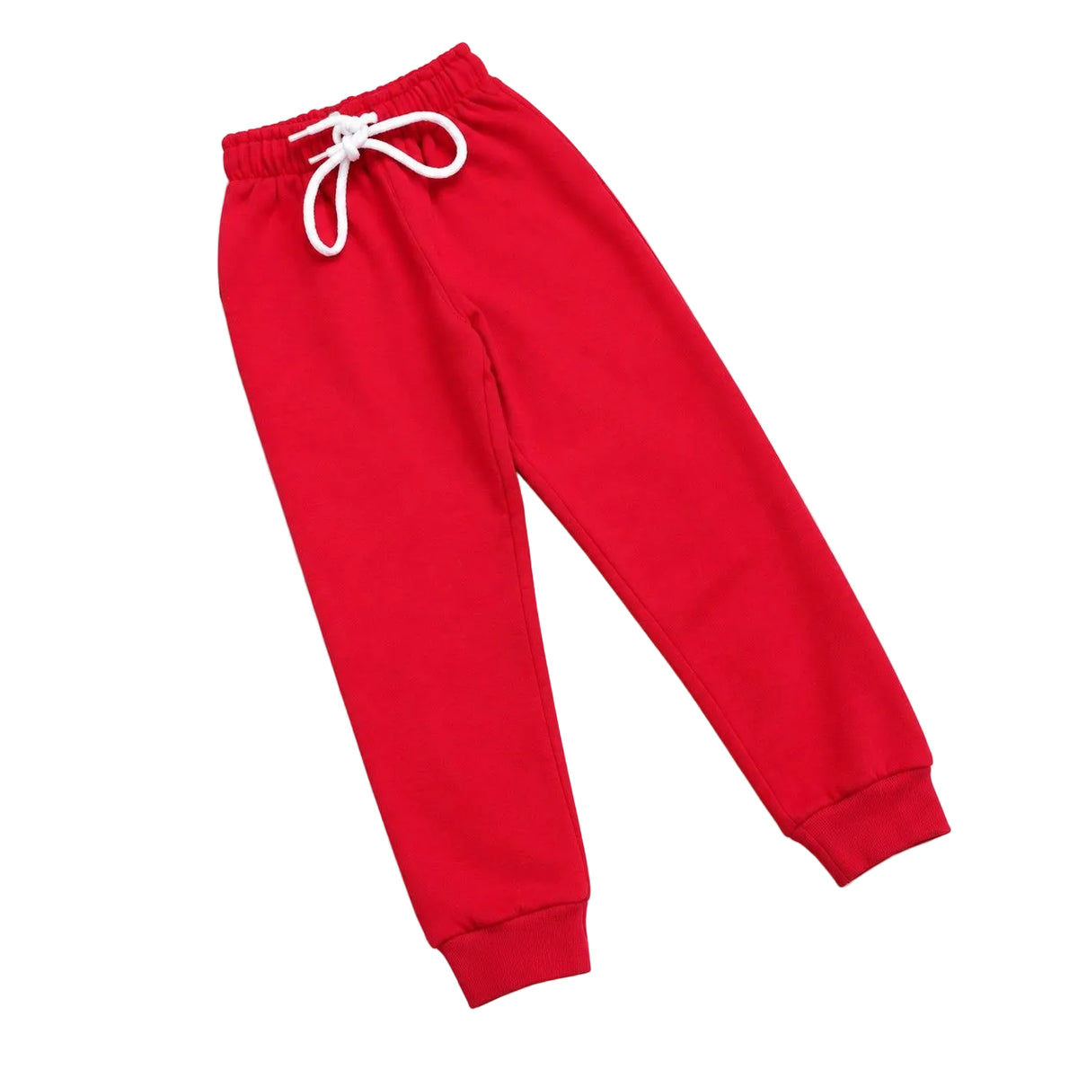 Kids Classic Red Fleece Jogger Trouser - Crimson Red