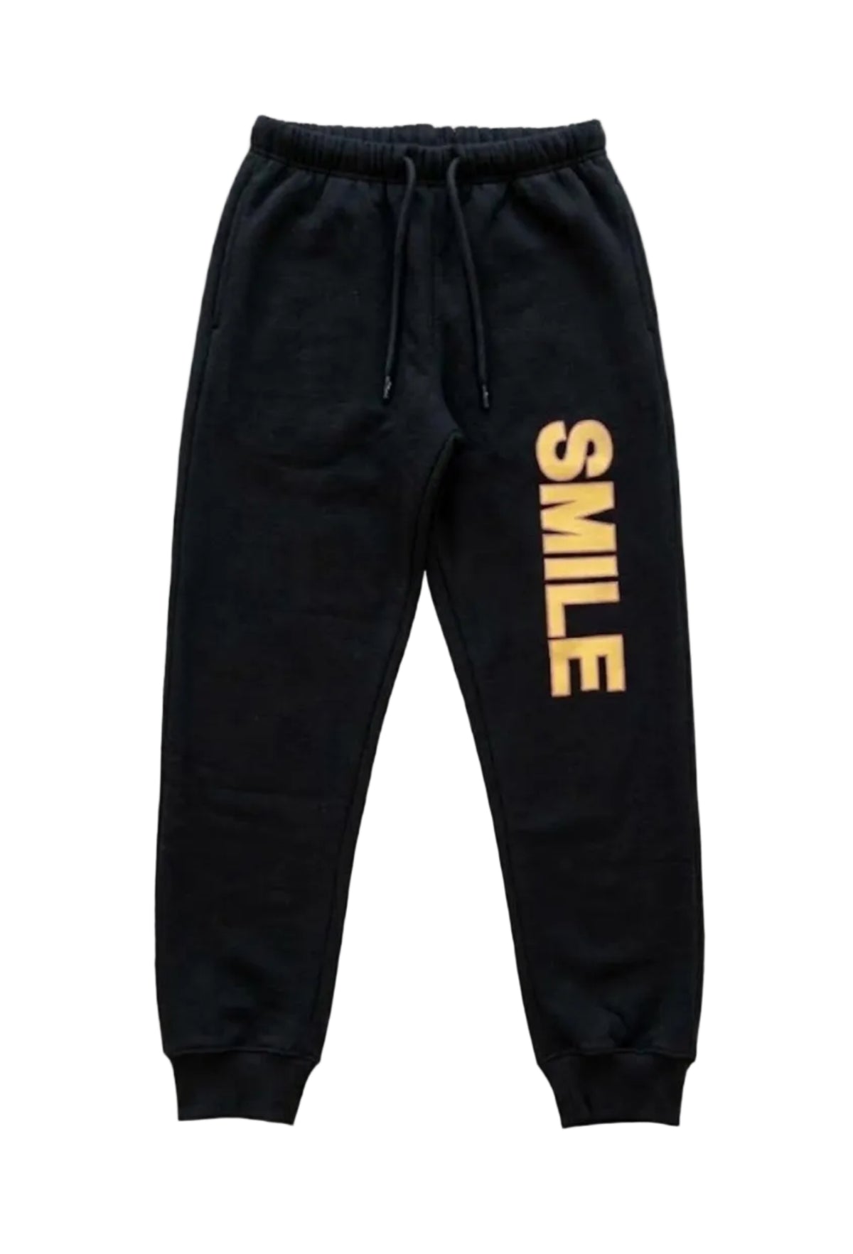 Kids "SMILE" Fleece Trousers-Black
