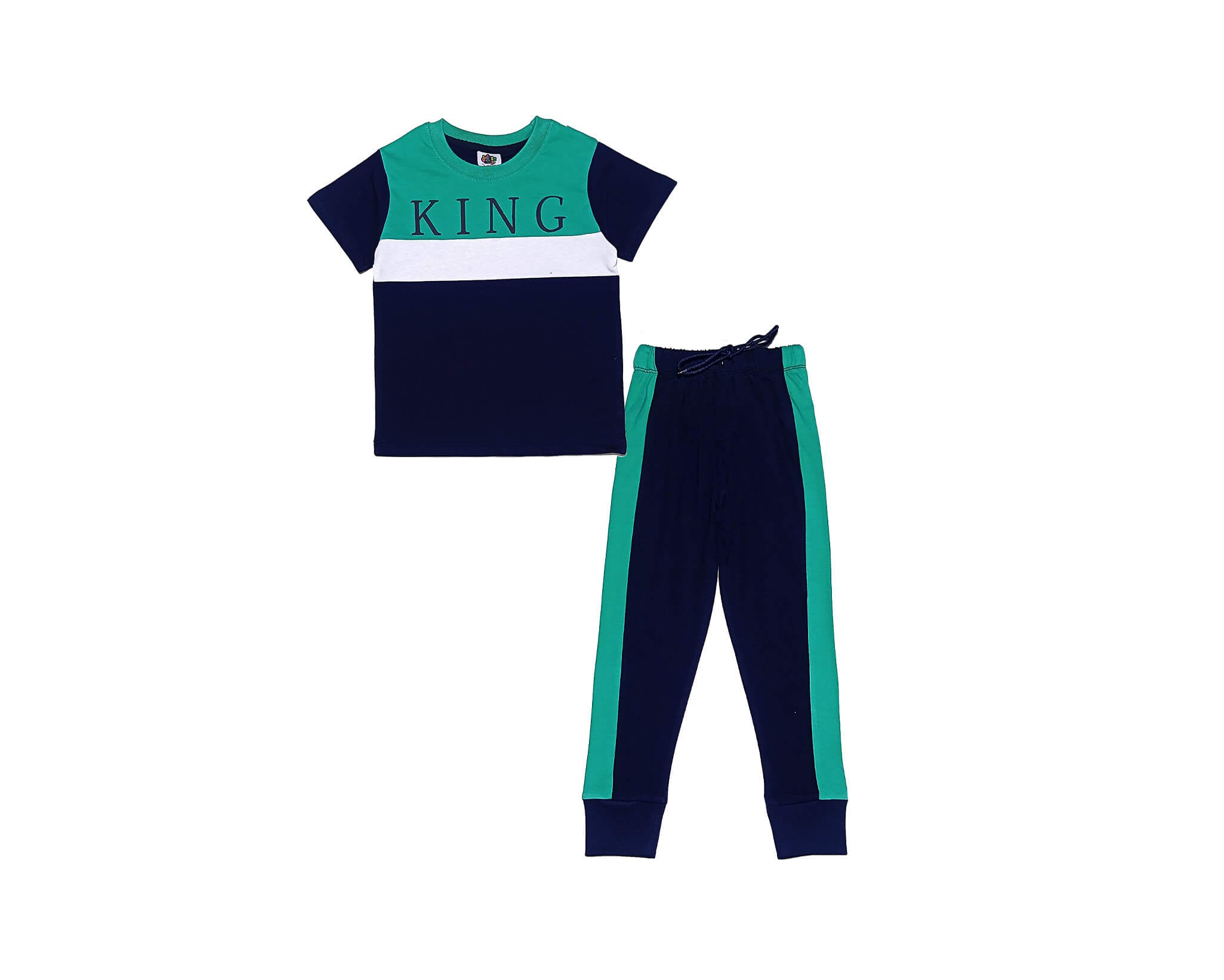King Green Penal Tee &amp; Trouser - Navy Blue