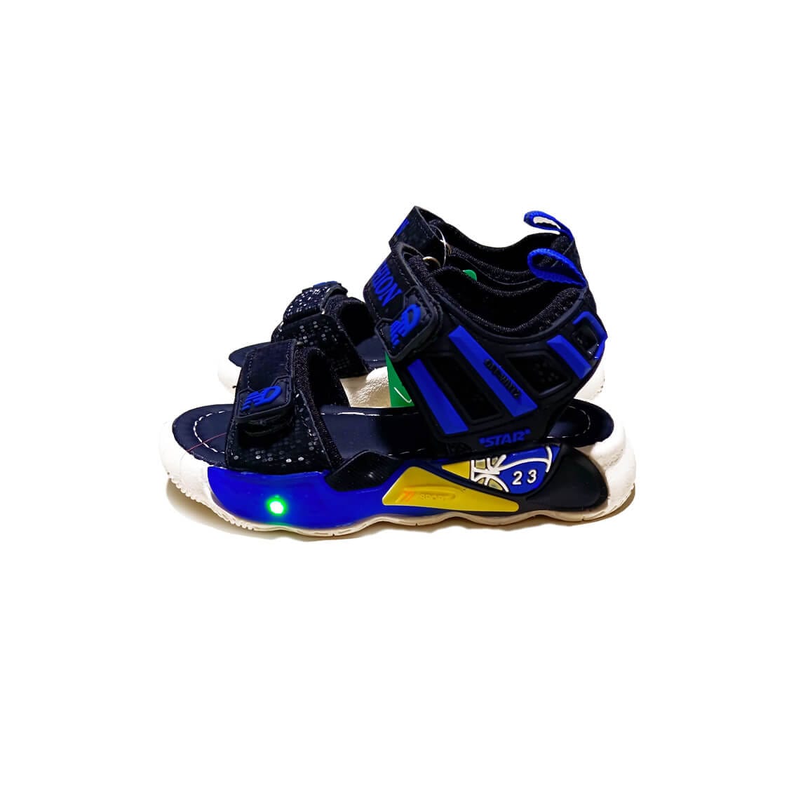Latest Fashion Premium Quaity LED Lights in Sole Soft Stylish Sandals -Black