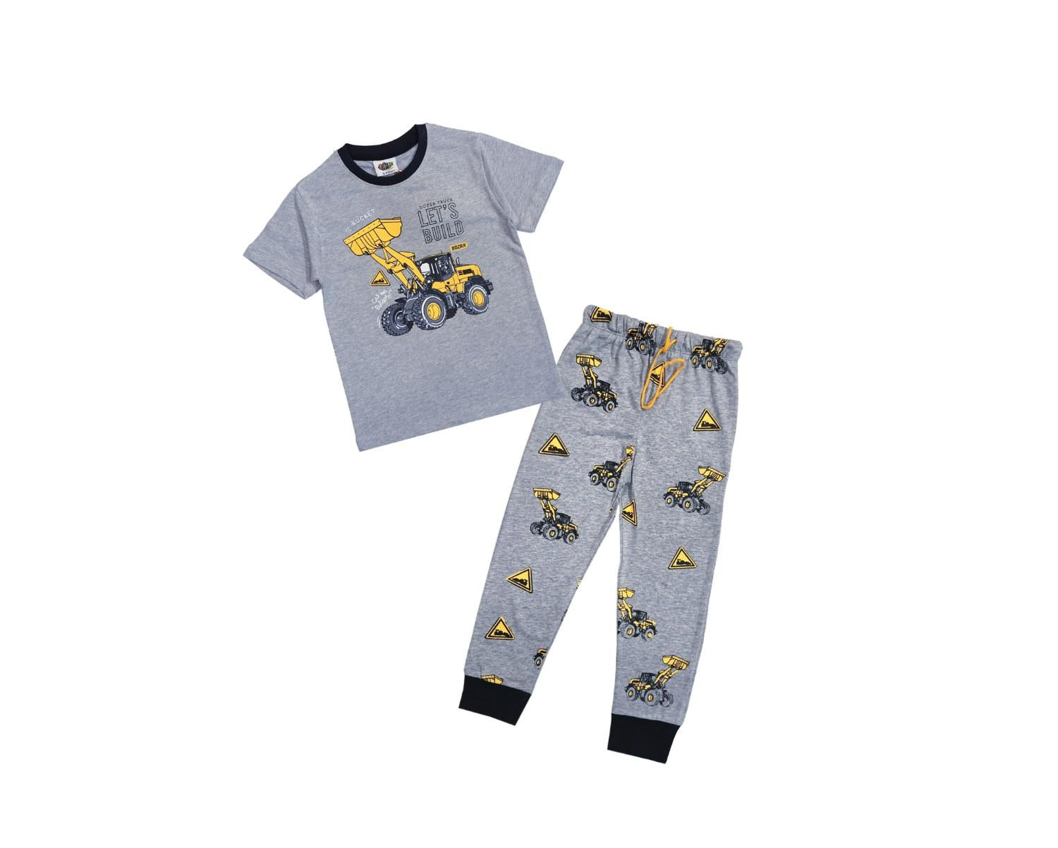 Lets Build Half Sleeve Tee &amp; Trouser - Gray
