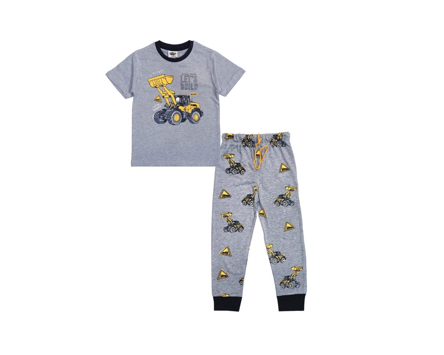 Lets Build Half Sleeve Tee &amp; Trouser - Gray