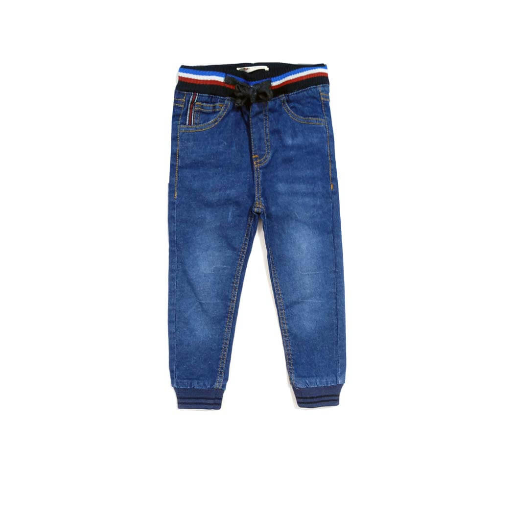 Lightly-Washed Joggers Pants - Mid Blue
