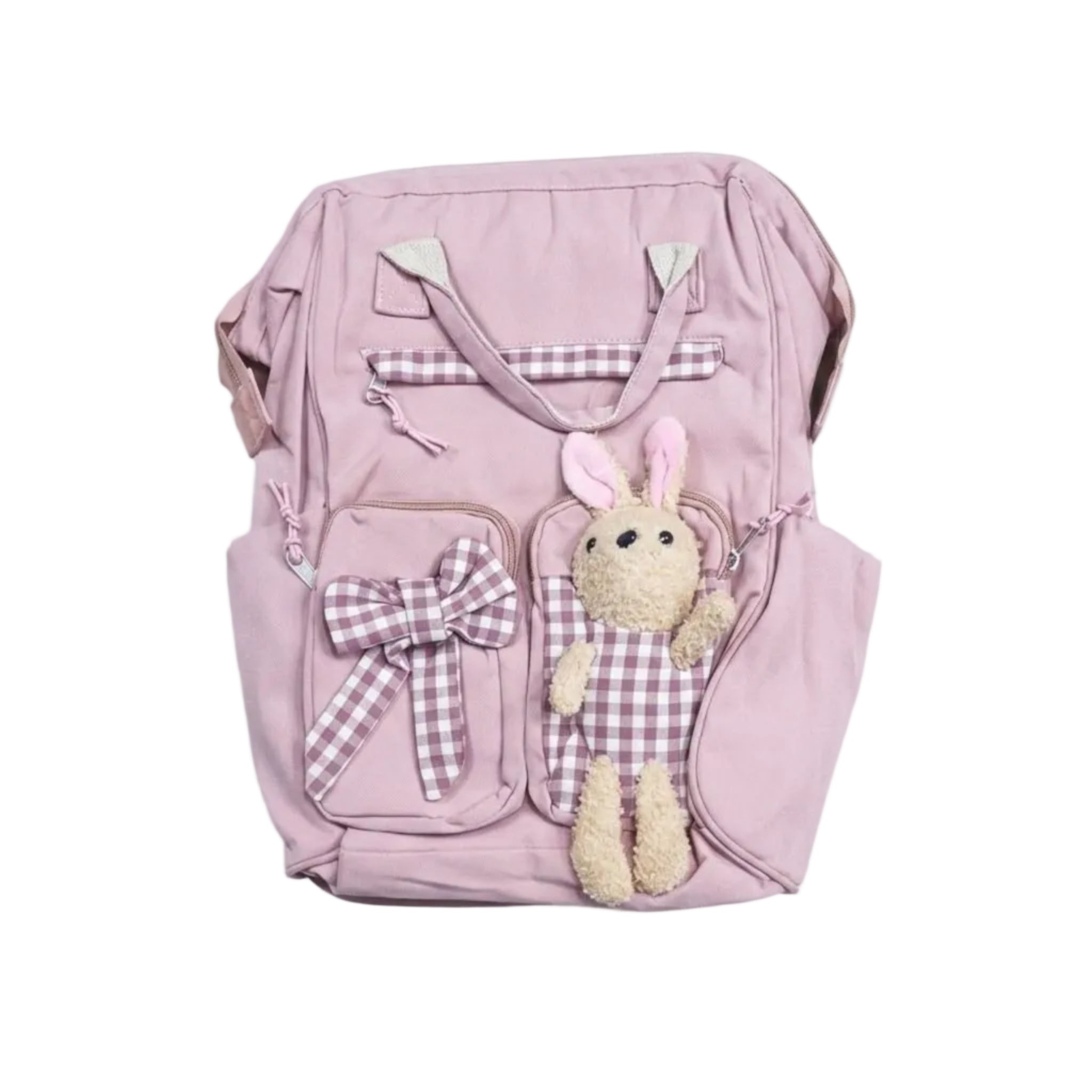 Lightweight Junior School Bag Tee Pink Bow & Bear