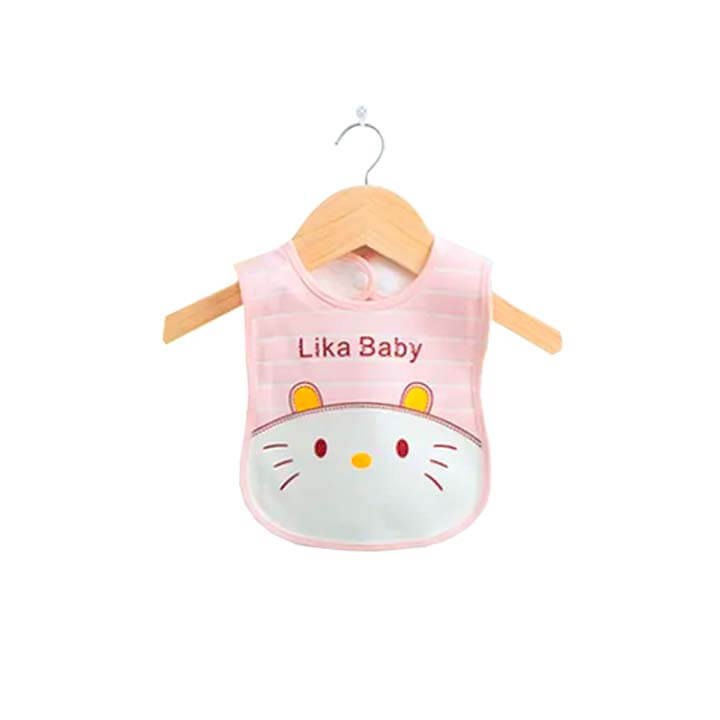 Lika Baby Cotton Bib For Babies - Baby Pink