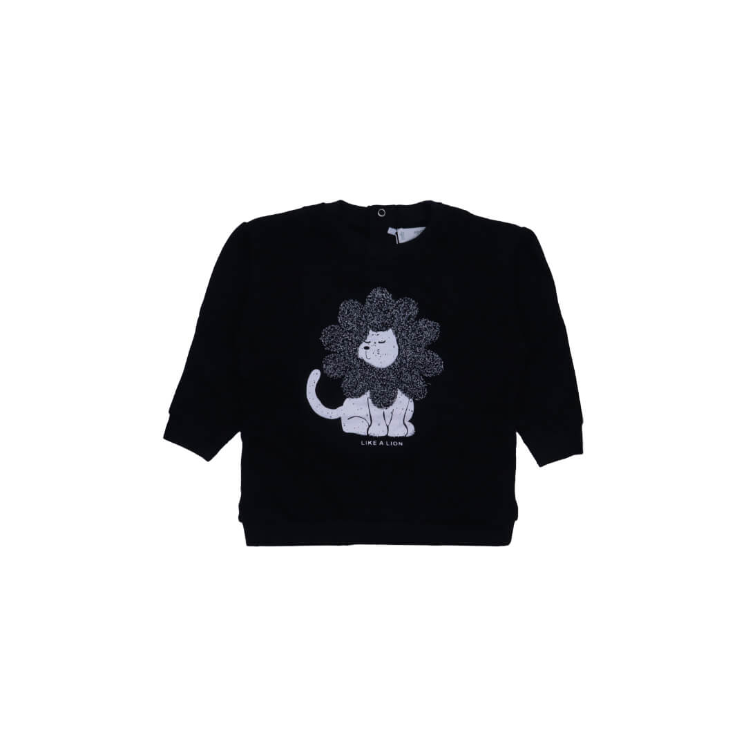 Like a Lion Terry Sweatshirt - Black