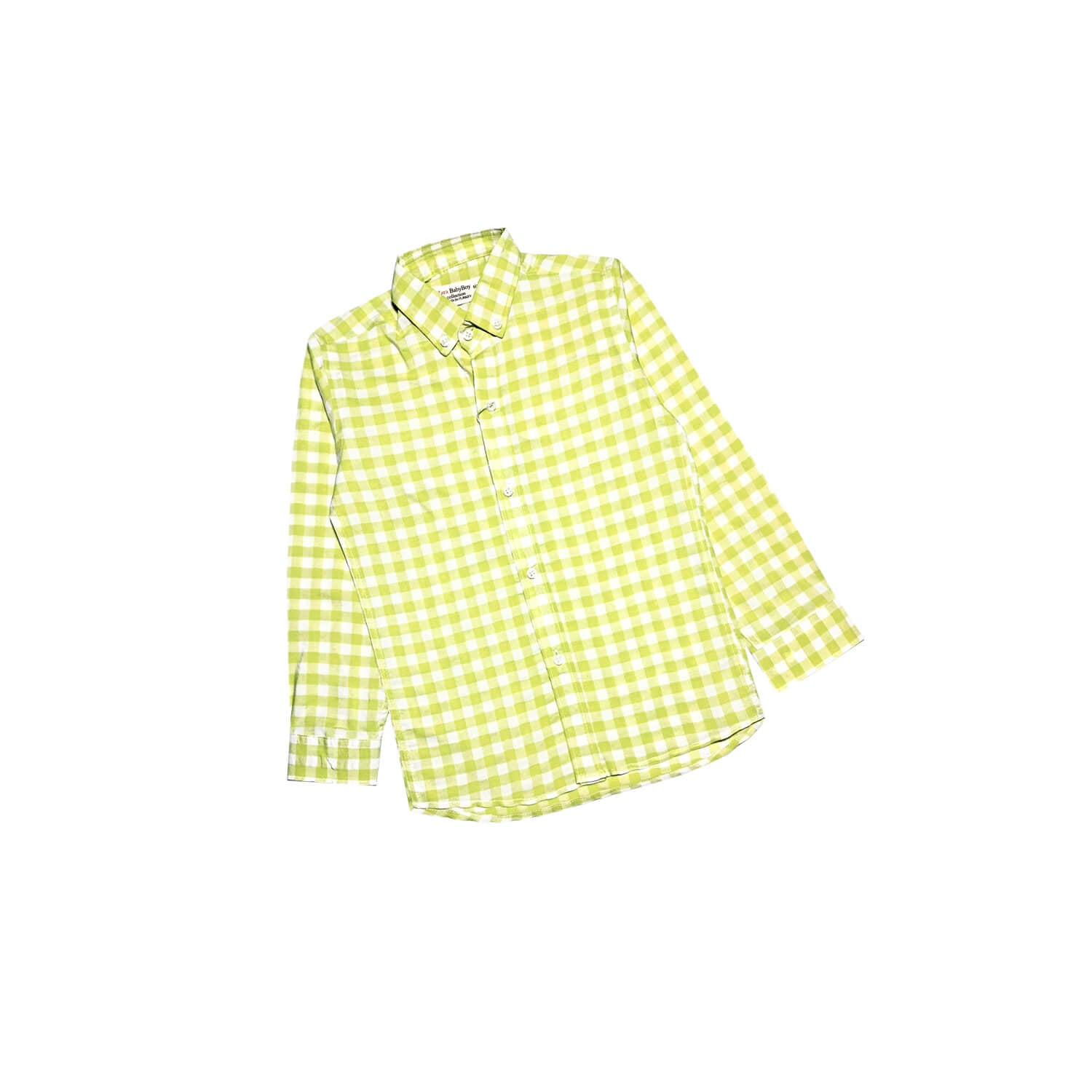 Lime Check Casual Shirt - Lime &amp; White