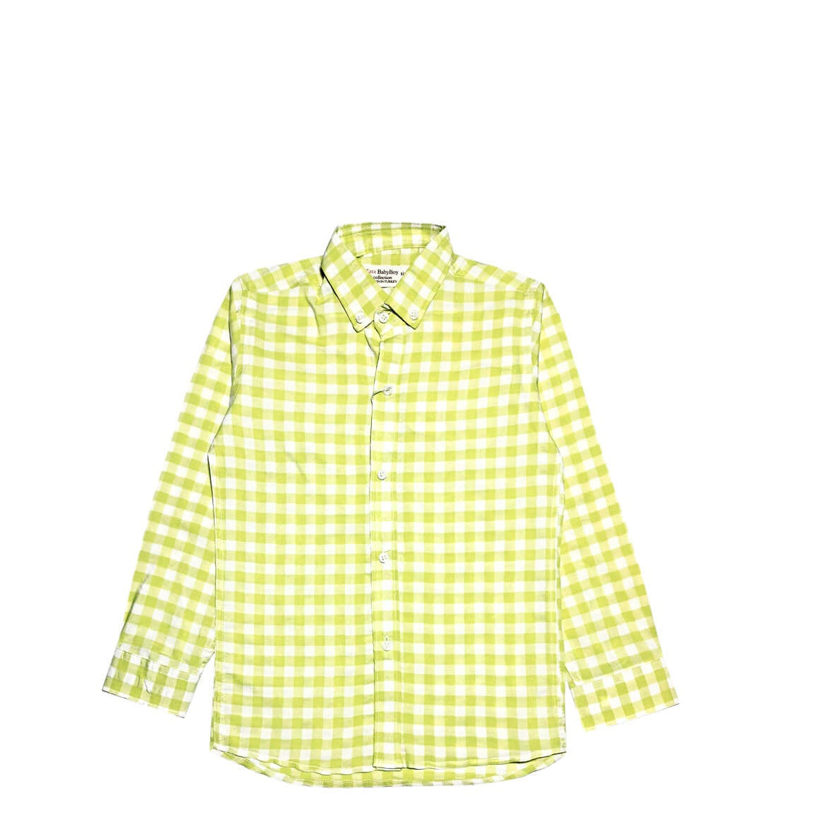 Lime Check Casual Shirt - Lime &amp; White