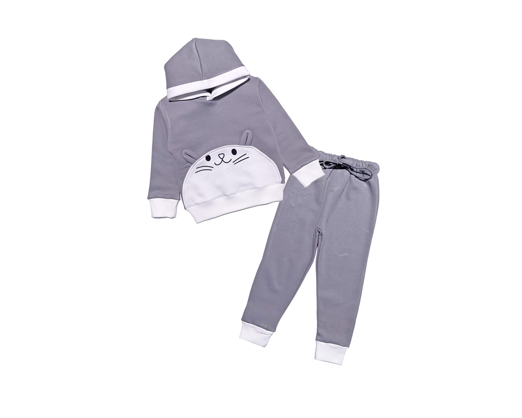 Little Bunny Hoodie Tracksuit - Smoke Grey