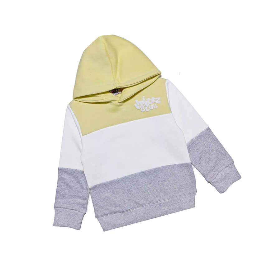 Littlez Club Trendy 3 Pennal Hood -Yellow white Grey