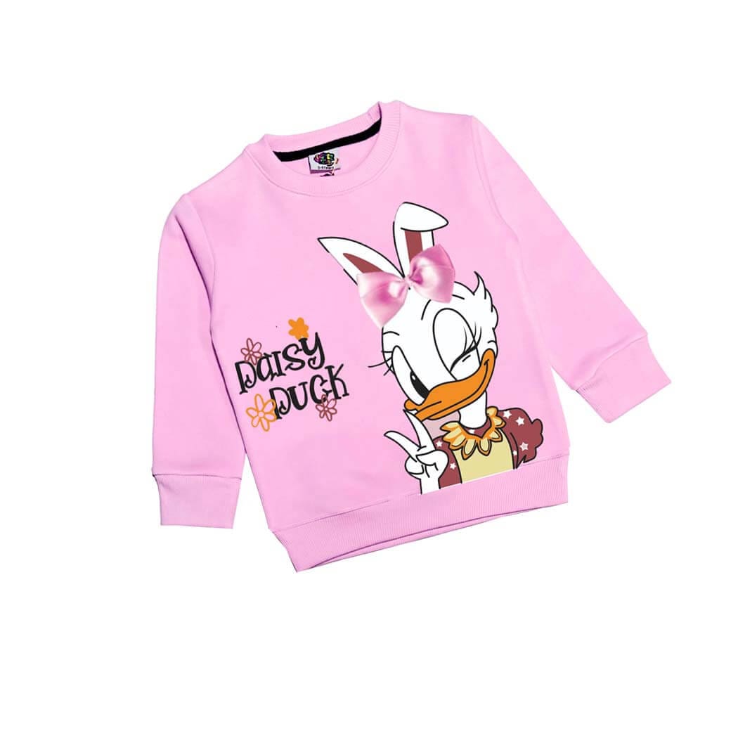 Lovely Daisy Duck Fleece Sweatshirt - Baby Pink