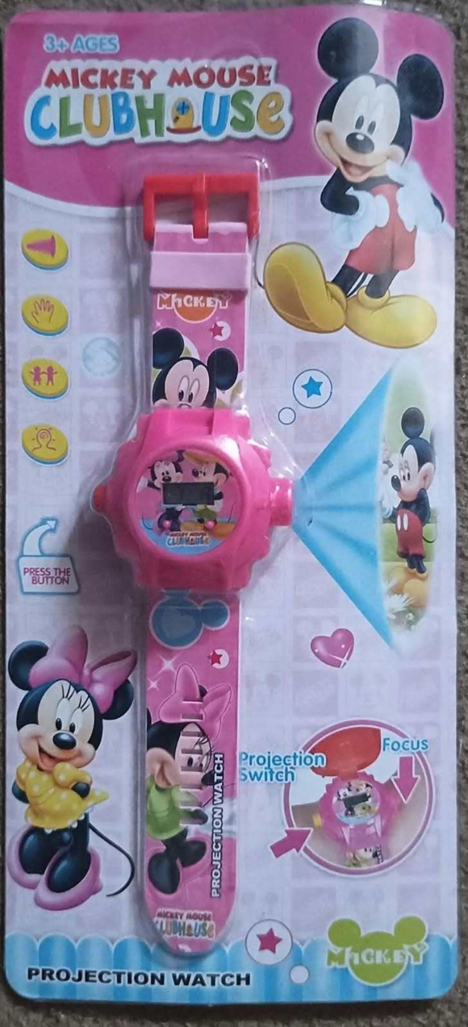M M  Printed Strap Watch - Pink 