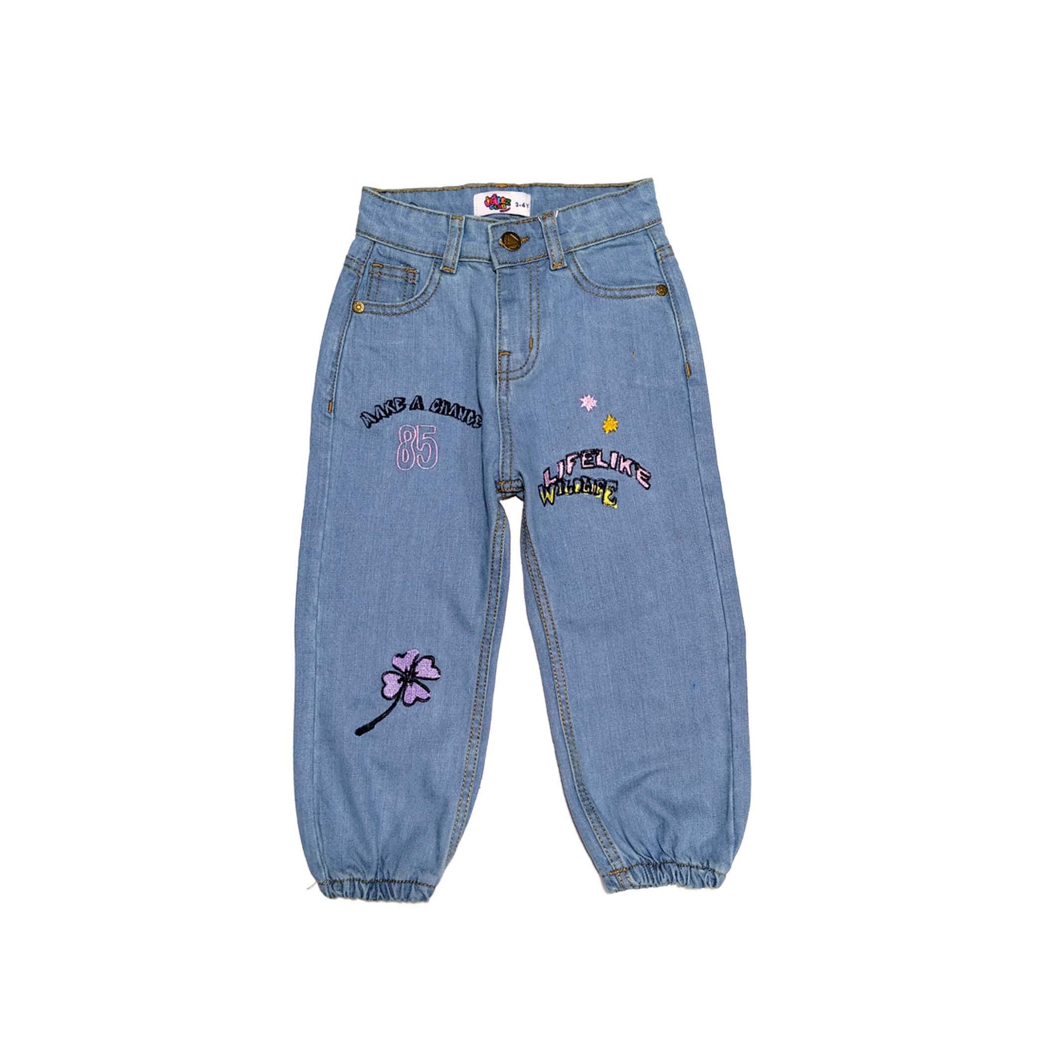 Make a Change Baggy Jogging Denim Pant - Ice Blue