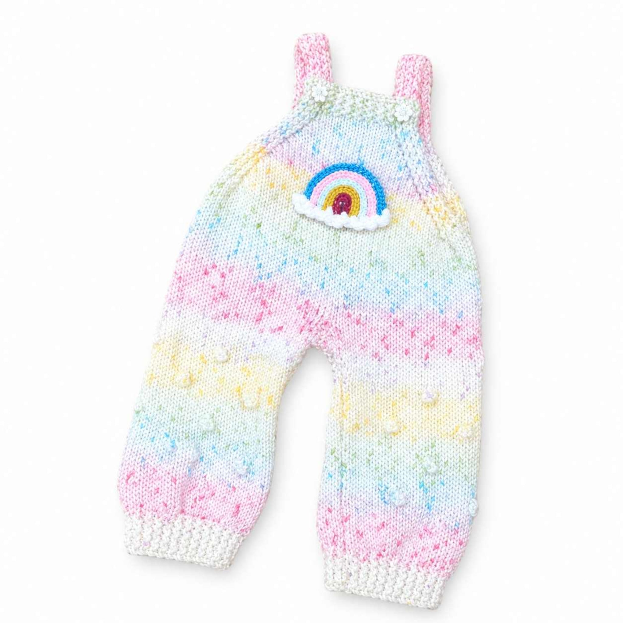 Malty Rainbow Cute Baby Hand Made Wool  Romper - Malty