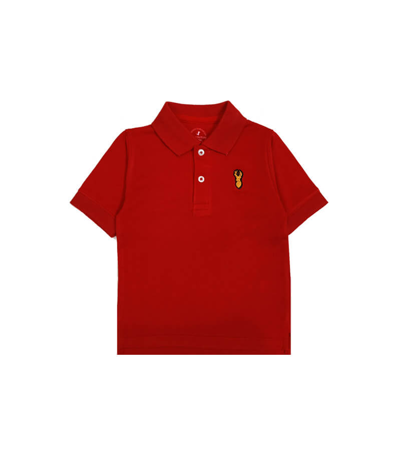 Markhor Yellow Logo Colar Polo Shirt – Red