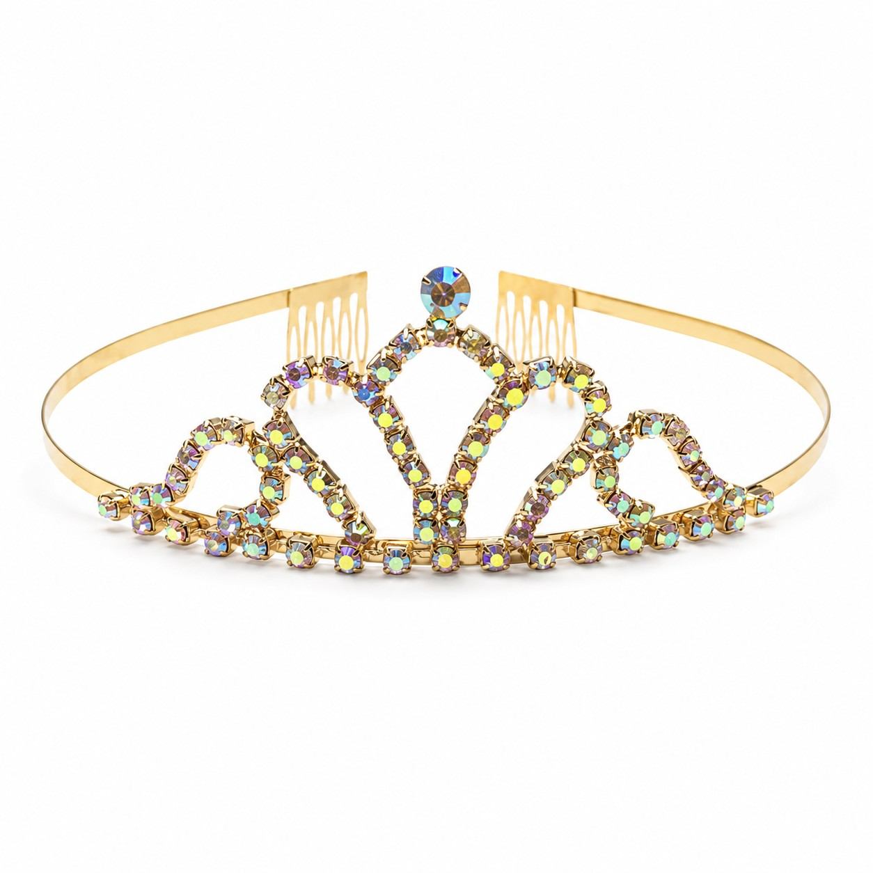 Metal Crown Wedding Hair - Golden