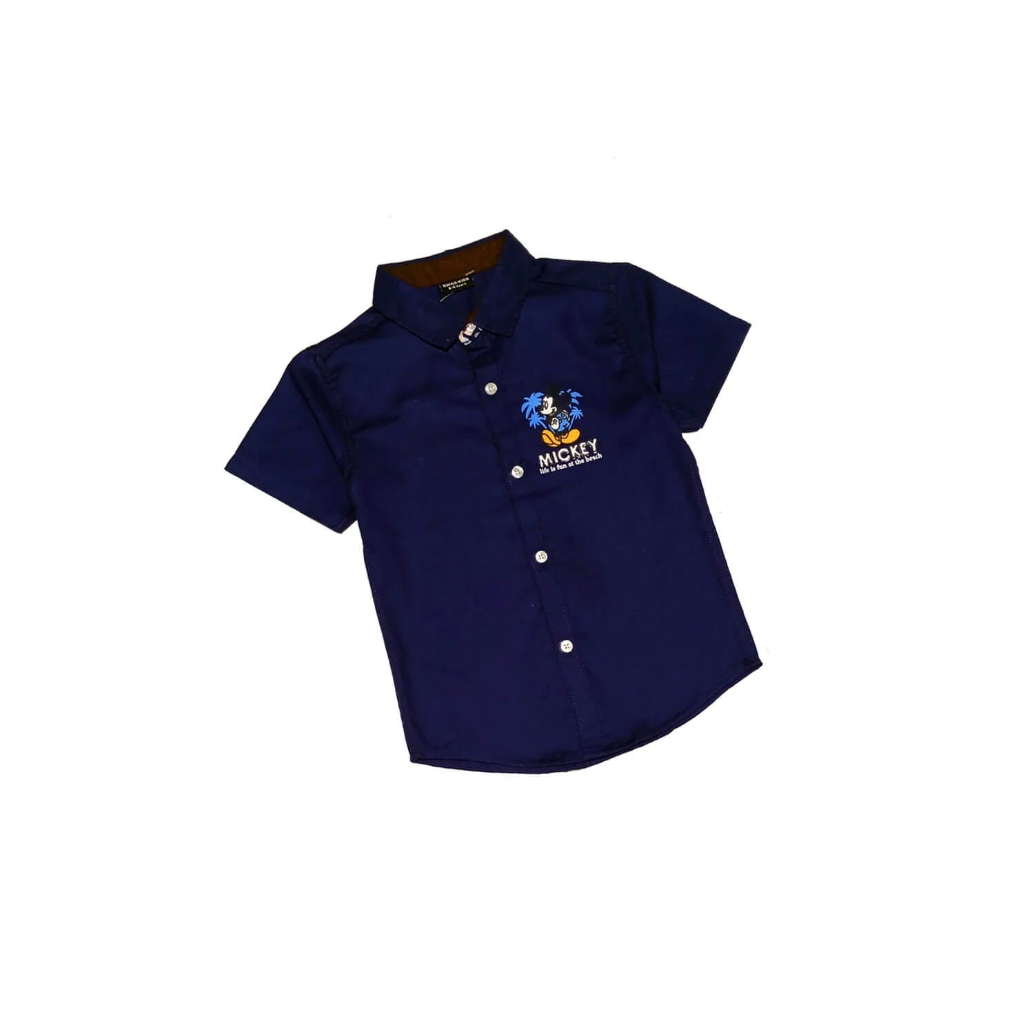 Mickey Beach Life Half Sleeves Casual Shirt - Navy Blue