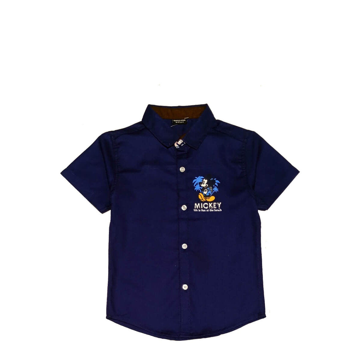 Mickey Beach Life Half Sleeves Casual Shirt - Navy Blue