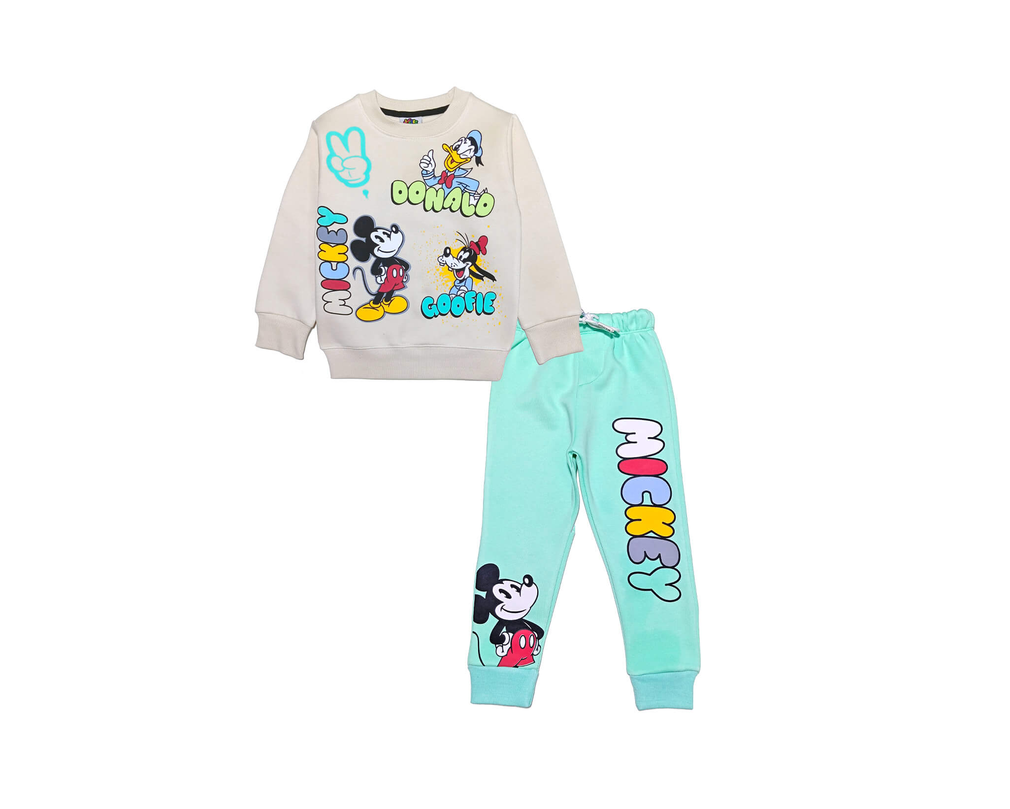 Mickey Goofy Fleece Tracksuit - Skin &amp; Aqua