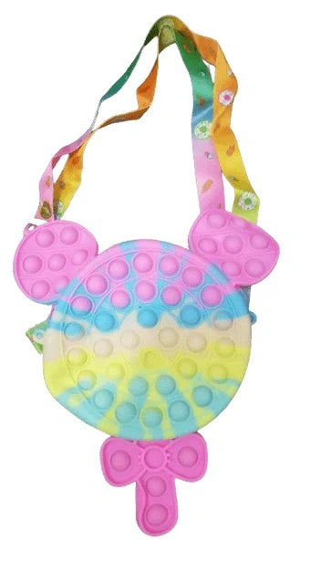 Mickey Shape Popup it Bubble Silicone Kids Purse