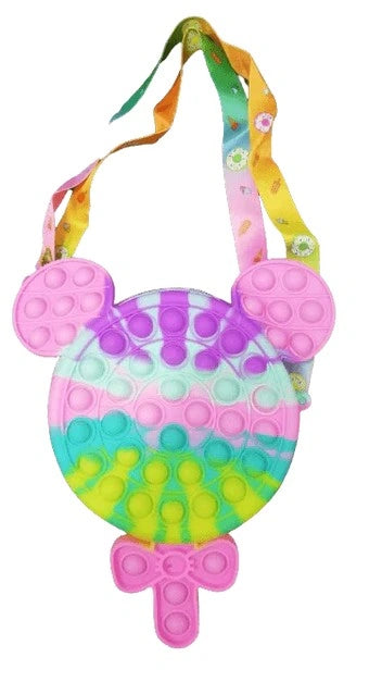 Mickey Shape Popup it Bubble Silicone Kids Purse
