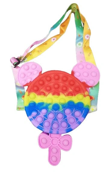 Mickey Shape Popup it Bubble Silicone Kids Purse