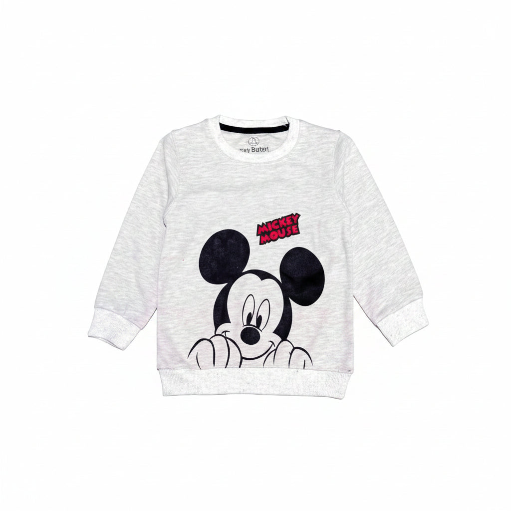 Mickey Mouse Fleece Sweatshirt - Light Gray