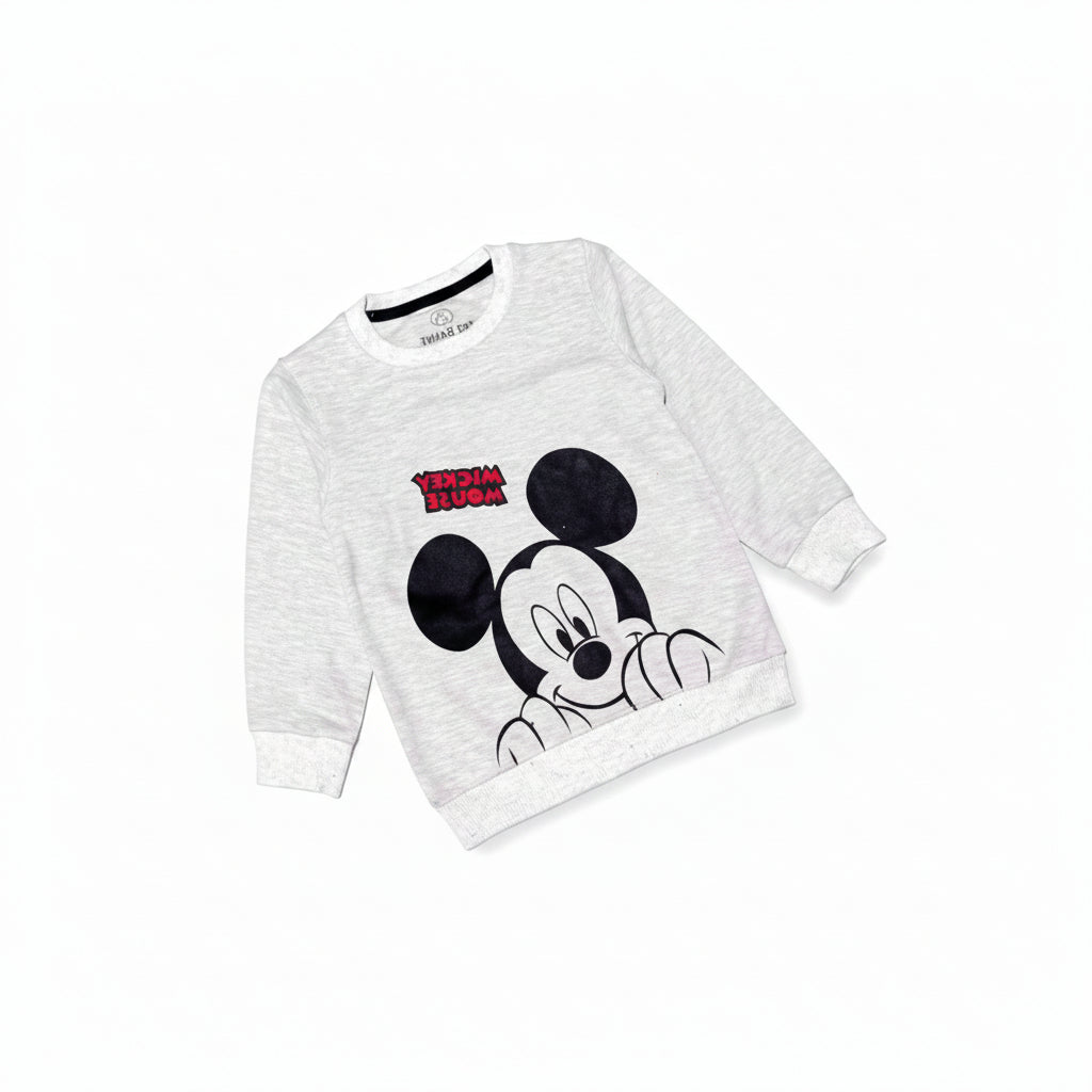 Mickey Mouse Fleece Sweatshirt - Light Gray1